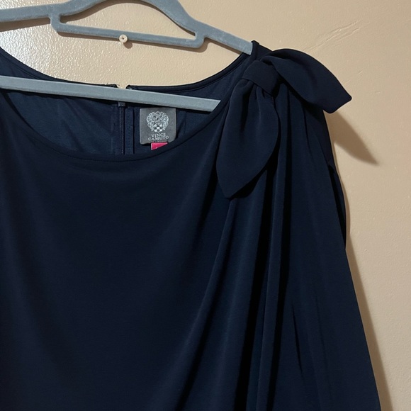 Vince Camuto Navy Blue Draped jumpsuit - Picture 3 of 4
